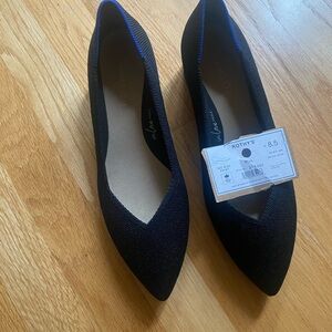 Rothy's Black Flats Elegant Minimalist Design
